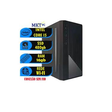 Imagem de PC Computador CPU Intel Core I5, 16GB De Memória ram, SSD 480GB + WIFI