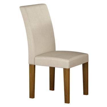 Imagem de Cadeira Para Mesa De Jantar Napoli Mdf Freijó Joli Palha - Leifer Móveis