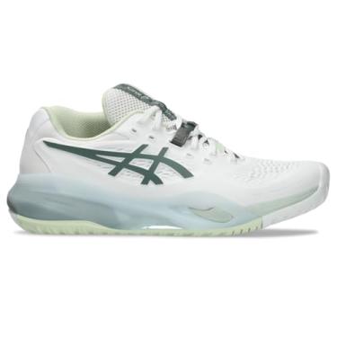Imagem de ASICS Tênis feminino Gel-Resolution X, Branco/azul monumento, 8 Wide