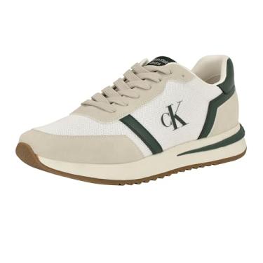 Imagem de Calvin Klein Tênis masculino Picio, Branco/verde escuro 300, 39