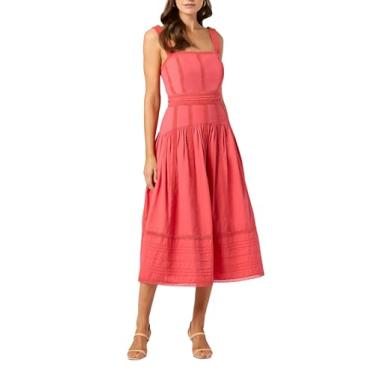 Imagem de Shoshanna Vestido feminino de popelina rosa, Azul-marinho/marfim, 34