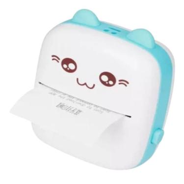 Imagem de Mini Impressora Térmica Gatinho Portátil Sem Fio Bluetooth Bivolt