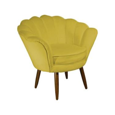 Imagem de Poltrona Decorativa Pétala Amarelo - New Haus