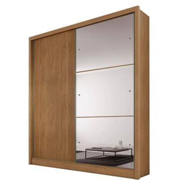 Imagem de Guarda Roupa Solteiro Dante 2 Portas Cumaru 23 com Nicho e Espelho – Novo Horizonte