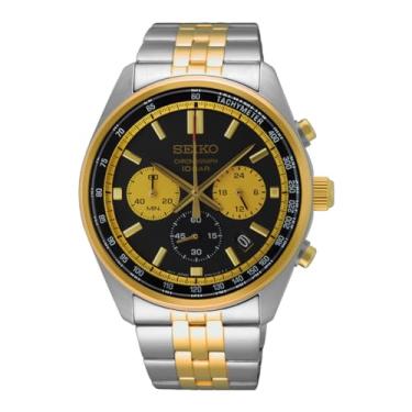 Imagem de Seiko Relógio masculino com cronógrafo SSB430P1, prata, prata, Prata, Moderno