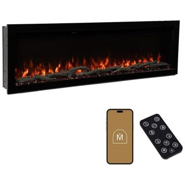 Imagem de Lareira Elétrica Linear Inteligente Highmark 152,4 cm da Modern Ember - Chama Premium com 10 Cores, Design Oculto Elegante, Instalação