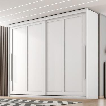 Imagem de Guarda-roupa Mdf 2 Portas 6 Gavetas Atraente Branco Absoluto