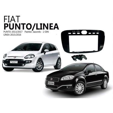 Imagem de Moldura Painel 2DIN Mp5 Fiat Punto 13 Linea 15 Preta Fosca