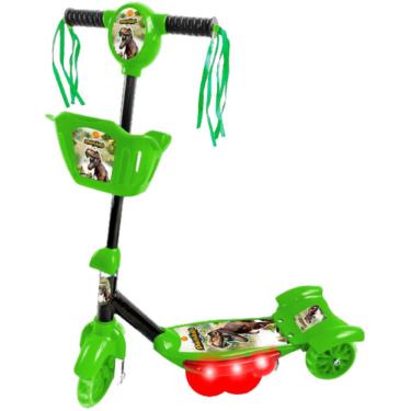 Imagem de Patinete 3 Rodas Infantil Musical Com Luzes E Som Dinossauro