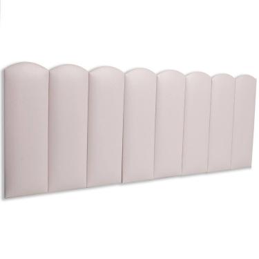 Imagem de Cabeceira Queen Kit 8 Placas Modelo Nuvem - Courino Marfim / Off White