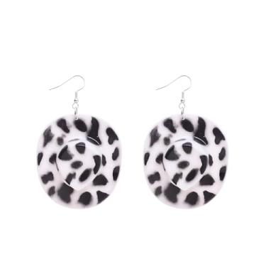 Imagem de YISXVD Brincos de chapéu ocidentais femininos boho country pendentes exclusivos festival de música country acessórios de joias de festa, Large, Resina, Sem pedra preciosa