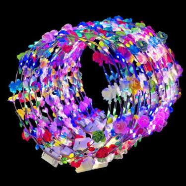 Imagem de Bandanas LED Flower Crowns QSjqllo 50 unidades para mulheres