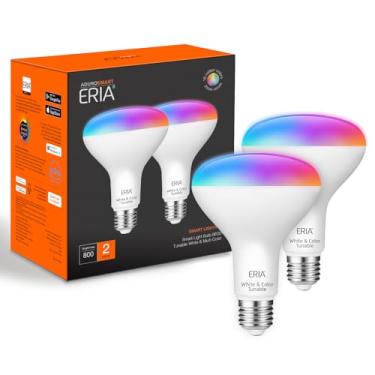 Imagem de ERIA Lâmpadas Inteligentes Eria, Br30 Zigbee, Coloridas E Brancas, 800 Lm, Equivalente A 65 W, Reguláveis, Cri 90+, Funcionam Com Hue*, Ha, Things, Alexa, Google Assistant (Pacote 2)