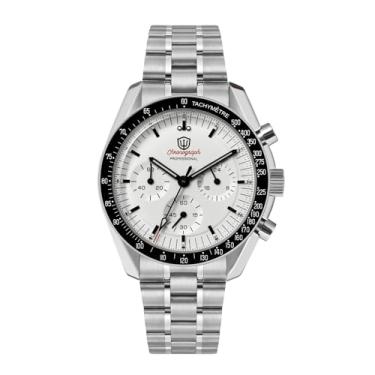 Imagem de watchdives WD1860 WD1861 WD1863 Relógio Cronógrafo Masculino Japão VK63 Quartzo Relógios Esportivos 40 mm Bubble Sapphire Cristal Relógio de Pulso 100 M Relógio de Mergulho, Pulseira de parafuso