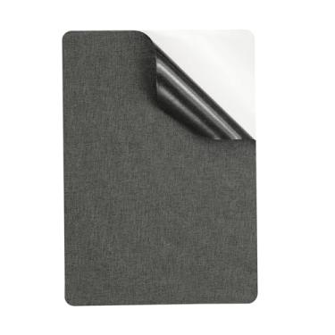 Imagem de PATIKIL Remendos de reparo de linho de 20 x 28 cm, remendo de tecido autoadesivo para sofás, bolsas, móveis, assentos de carro, roupas, tendas, cinza