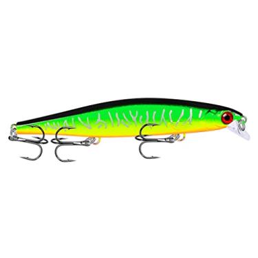 Imagem de ZZTWER 1 iscas de pesca Minnow 11 cm 13 g isca flutuante de robalo artificial duro wobbler topwater barulhento Crankbait equipamento de pesca