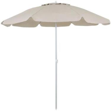 Imagem de Guarda-Sol em Bagum e Haste de Alumínio 2,00m Bege 10606 Bel Fix