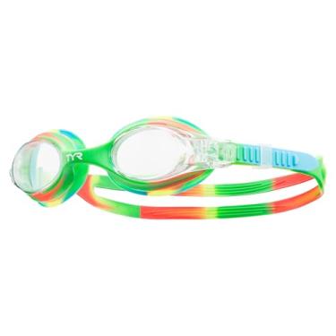 Imagem de TYR Óculos Jovens Tie Dye Swimple, Verde/Laranja, 19 x 6,3 x 5 cm