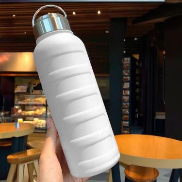 Imagem de Garrafa Térmica 1 Litro Aço Inoxidável Portátil Café Suco Água Academi