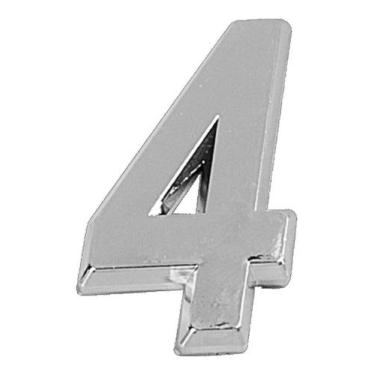 Imagem de Número 4 De Residencia E Casa Brilhante 14cm De Altura - MetalCromo