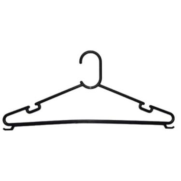 Imagem de Kit 20 Cabide Resistente adulto padrão CABIDE PRETO para roupas camiseta unidades