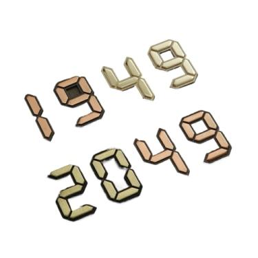 Imagem de Número de casa digital de metal criativo com ímã 5 * 3 cm números de porta de apartamento para números de caixa de correio residencial ao ar livre (bronze nº 1)