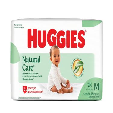 Imagem de Fralda Huggies Natural Care M 78 Unidades