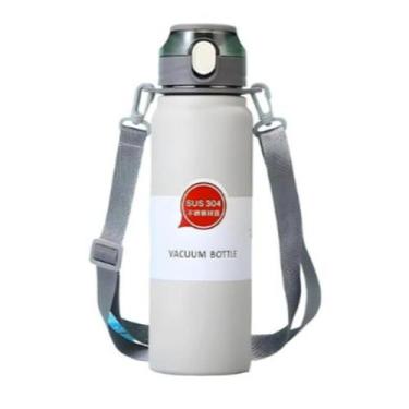 Imagem de Garrafa térmica esportiva Duplo aço inoxidavel 800ml Com alça - BC-021