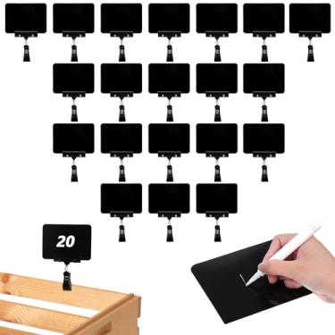 Imagem de Aphumedc 10 peças de clipe giratório de cabeça dupla para exibição de clipe de sinal, mini placa de plástico para quadro-negro com clipes rotativos, etiquetas de preço, clipes pretos para negócios