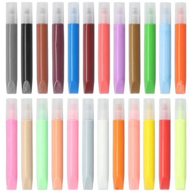 Imagem de HSHGZSR Canetas de pintura de arte DIY, canetas de tinta acrílica multicoloridas, canetas de tinta a granel, conjunto de canetas marcadoras de tinta, canetas de tinta para vidro, marcadores de tinta