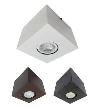 Imagem de Spot Plafon Sobrepor Quadrado Dicroica Gu10 Com Lâmpada - Bela Home, M