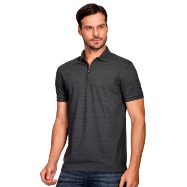 Imagem de Camisa Polo Aramis Piquet Zip Ve25 Grafite Mescla Masculino, XGG