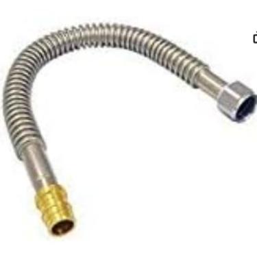 Imagem de Apollo 3/10.2 cm PEX cada x 3/10.2 cm D FPT 45.7 cm Linha de fornecimento de aquecedor de água de aço inoxidável corrugado