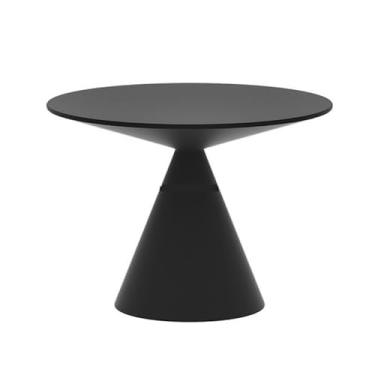 Imagem de Mesa de centro de design simples redonda sala de estar mesa de centro de luxo conjunto de mesa de jantar moderna sala de estar preto mesa central baixa quarto móveis de metal mesa lateral minimalista