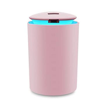 Imagem de YAYA2021-SHOP Mini umidificador de ar difusor de óleo essencial de aroma portátil nebulizador lâmpada noturna LED colorida carro doméstico (cor: Rosa)