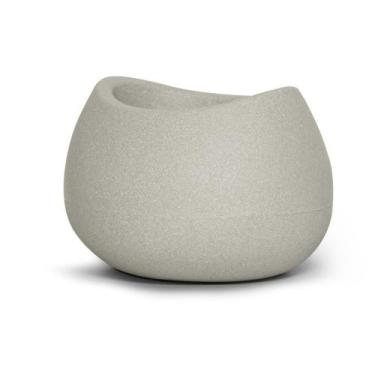 Imagem de Vaso Texturizado Oval 12 (1,8L) Cor Cimento NUTRIPLAN