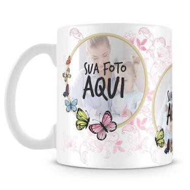 Imagem de Caneca Personalizada Flores Mod.1 com 3 Fotos - Amo Canecas