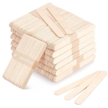 Imagem de Palitos de cera WoBiogho 1500 unidades de vara de cera de madeira de 1