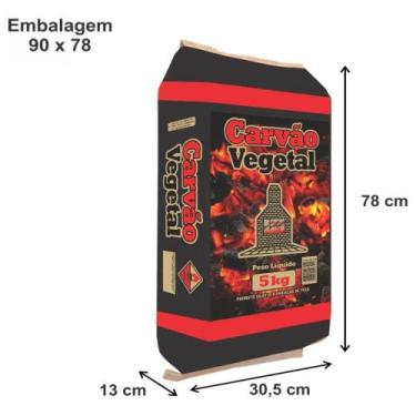 Imagem de Saco Embalagem Carvão 5kg 2f 200un Costurado - Casa do Carvoeiro