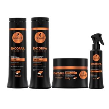 Imagem de Kit Encorpa Cabelo Haskell Shampoo e Condicionador 300ml + Máscara 300
