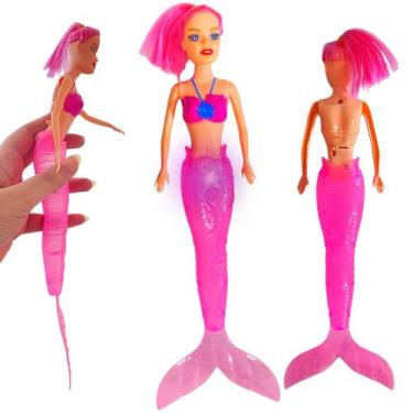 Imagem de Boneca Princesa Sereia Com Luzes Barata Rainha Dos Mares - Europio