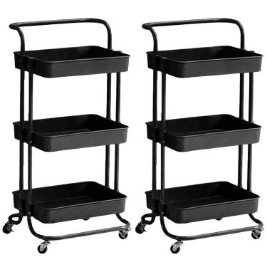 Imagem de 2 Carrinho Organizador Cozinha Banheiro Escritório Manicure