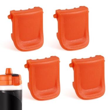 Imagem de 4 peças de clipe para garrafa Gatorade Gx, clipe de tampa de garrafa de água, clipe de substituição para tampa, prendedor de tampa de garrafa compatível com acessórios Gatorade GX (laranja)