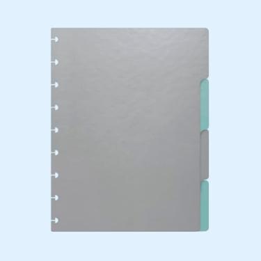 Imagem de Divisórias Iscool Para Caderno De Disco M Solid Metallic Prata e Verde Oceano