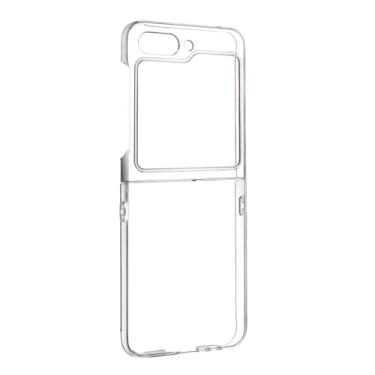Imagem de Capa de telefone para Samsung Galaxy Z Flip 5 Flip5 5G Capa dura simples Coque Shell para Samsung Z Flip 5 Z Flip5 ZFlip5 2023, transparente, para Galaxy Z Flip 5
