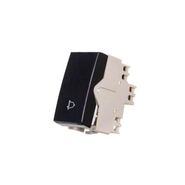 Imagem de Módulo Interruptor Pulsador Para Campainha Margirius Sleek 10A Preto Ebony