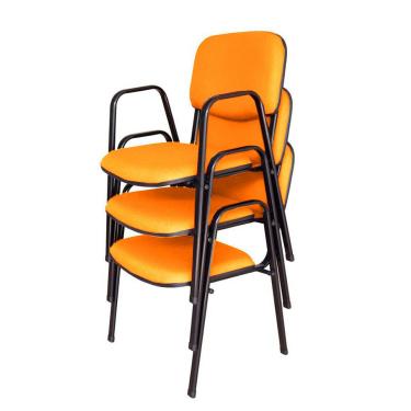 Imagem de 03 Cadeiras para Auditórios Linha Hotel Auditório Laranja