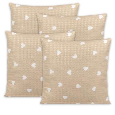 Imagem de Kit 4 Capas de Almofadas Favinho 40x40 C/ Zíper PIQUET Estampadas - Be