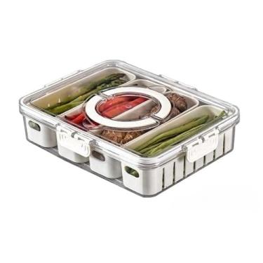 Imagem de Caixa De Armazenamento Para Geladeira – Grelha De Drenagem Para Carne, Legumes E Frutas(Modelo 5)