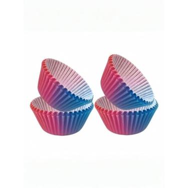 Imagem de Pacote com 100 forros de cupcake para cupcake de arco-íris tamanho padrão forros de muffin arco-íris para festa de aniversário e casamento, copo de papel, embalagens coloridas para cupcake de grau